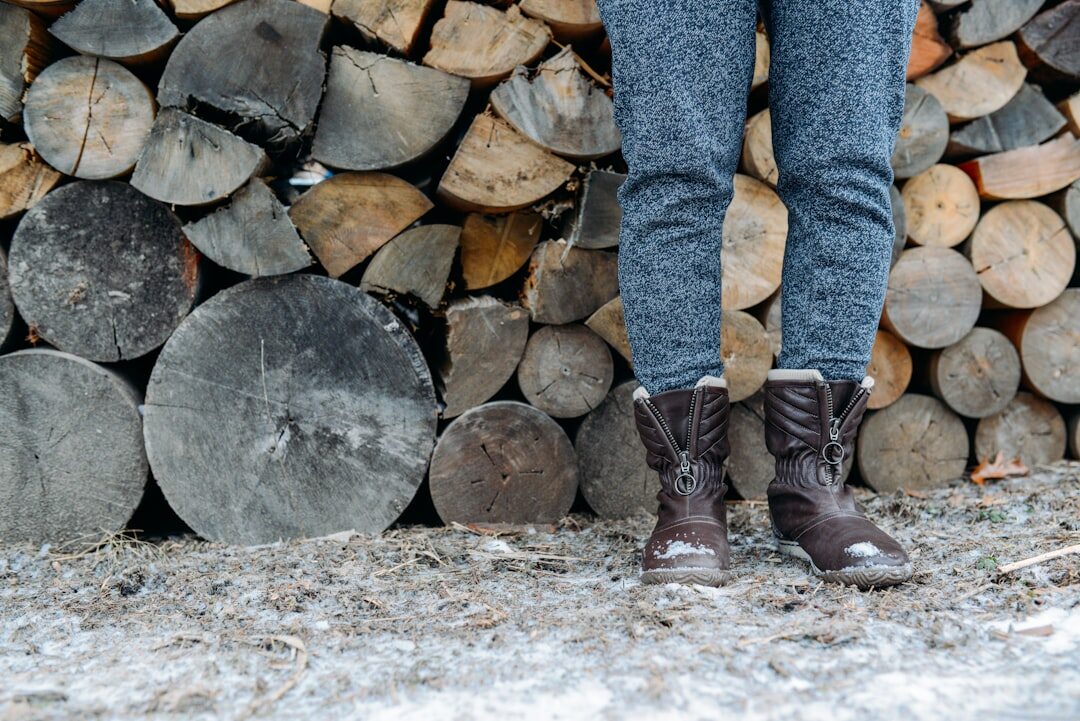 woman in winter boots